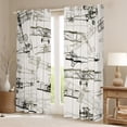 thumbnail image 2 of jejeloiu Aviation Aircraft Blackout Curtains Set of 2 (52x84 Each),Ancient Airplane Pattern Window Curtains,Light Gray Black Curtains and Drapes For Teens,Luxury Bedroom Decor, 2 of 6