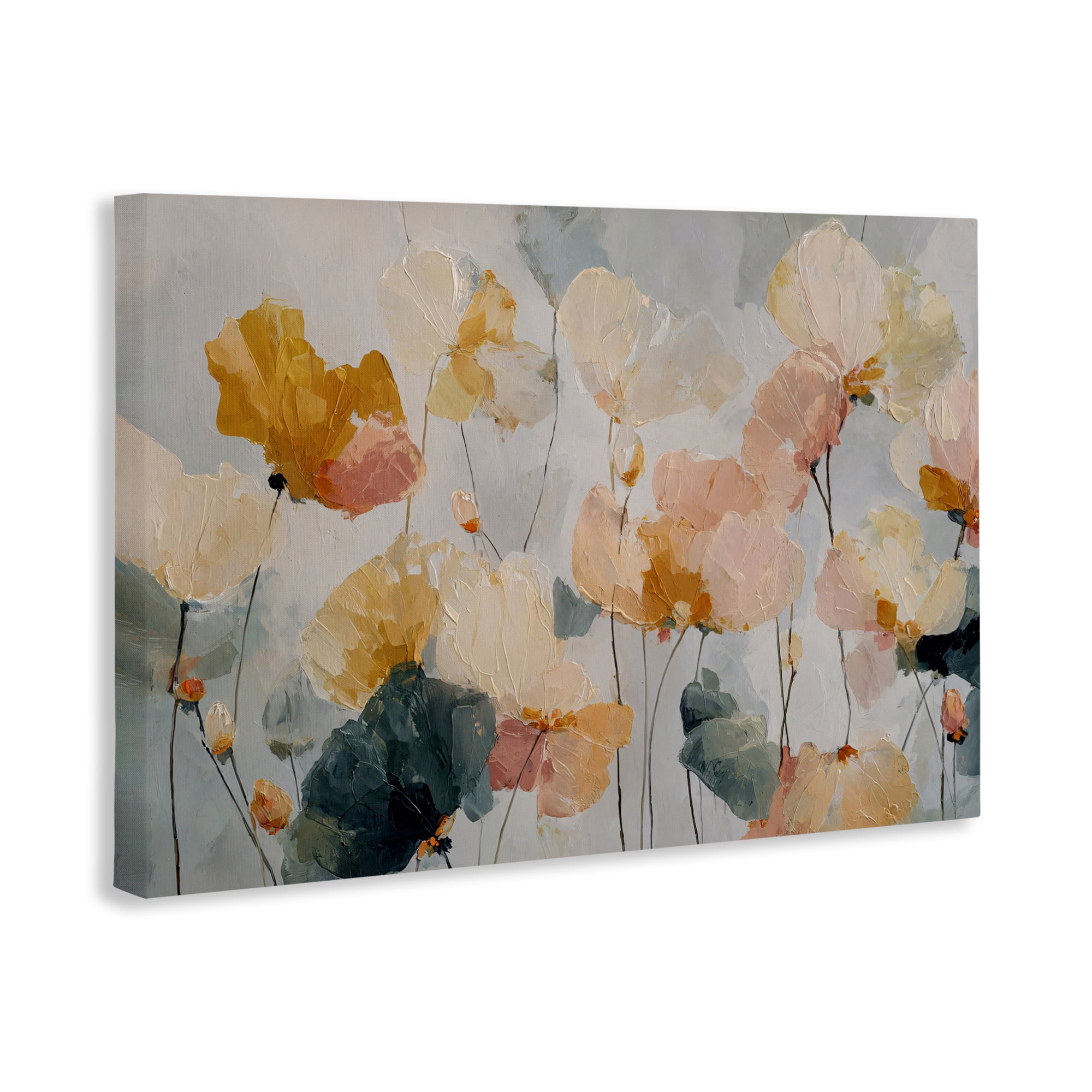 Stupell Industries Abstract Brushed Petals Canvas Wall Art, design by Jacky Ngan