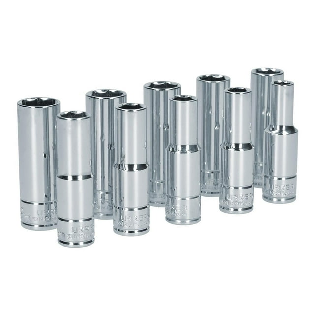 Juego De 10 Dados Largos Metricos Boca 1/2 6 Puntas Urrea Urrea 54216