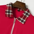 thumbnail image 6 of JIANJIA Polo Shirts For Men Solid Color Lapel Button Short Sleeve Leisure Fashion Pullover Tops Daily-Wear,Red,M, 6 of 9