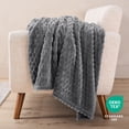 thumbnail image 6 of Bare Home Microplush Fleece Blanket - Waffle Texture - Fuzzy Microfleece - Soft & Plush - Full/Queen, Gray, 6 of 8