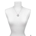 thumbnail image 3 of Delight Jewelry Silvertone Lil Sister Banner on Clear Crystal Heart Miracles Ring Charm Necklace, 18", 3 of 4