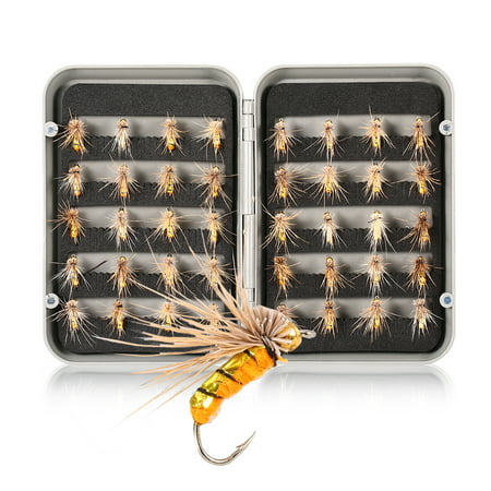 40pcs Fly Fishing Flies Trout Artificial Fly Fishing Lures Baits Fishing Tackle with