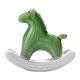 thumbnail image 2 of Figura de caballo en miniatura, estatua de caballo balancín, estante decorativo, escultura de animal Verde, 2 of 9