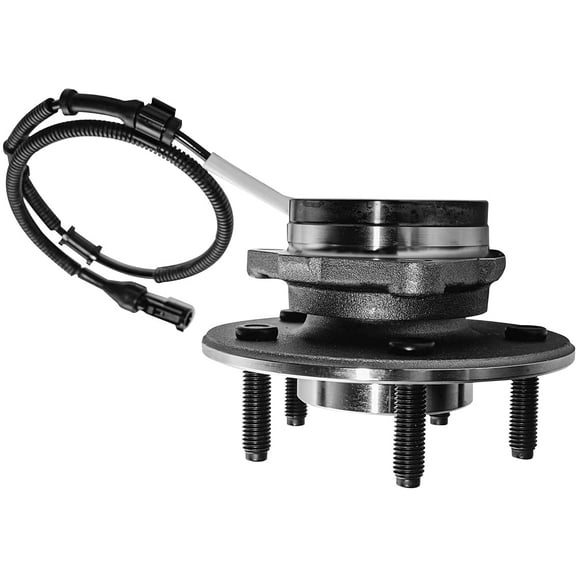 Detroit Axle - 4WD Front Wheel Bearing Hub for 2000 2001-2003 Ford F-150 [4-Wheel ABS], Replacement 2001 2002 F-150 [5 Stud, M14 Studs] Wheel Bearing and Hub Assembly