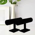 thumbnail image 6 of Jewelry Display T Stand Velvet Bracelet Holder for Retail Store Showcase Tower Support Hair Band Organizer Black, 6 of 9