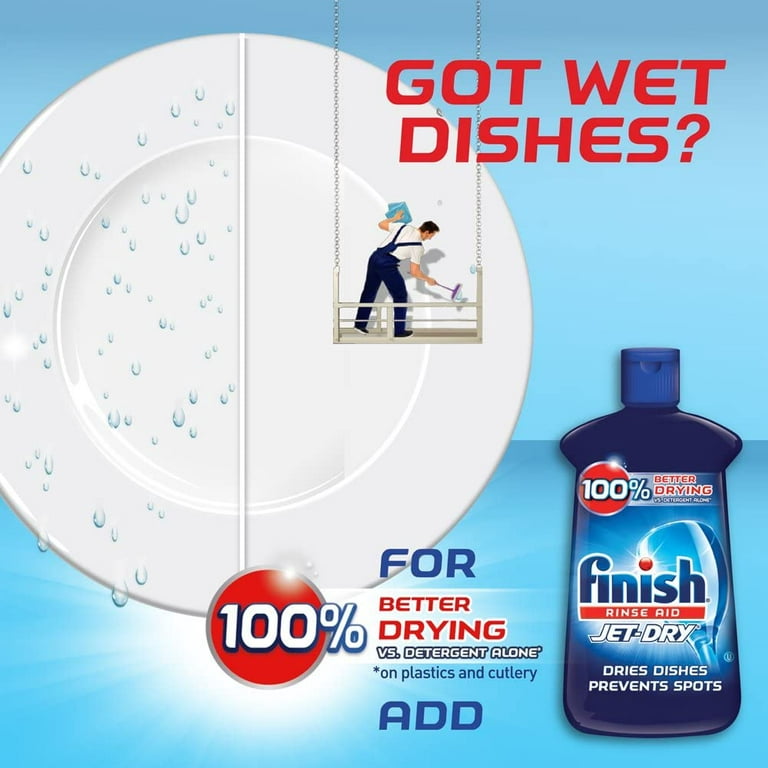 FINISH Rinse AID Jet-Dry Ultra 300 Washes 32 FL OZ (946ml): :  Industrial & Scientific