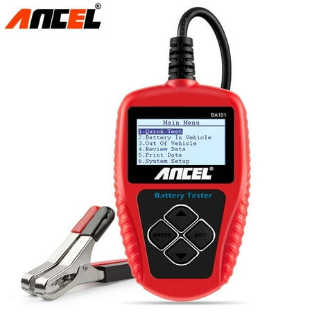 ANCEL BA101 Professional 12V 100-2000 CCA 220AH Automotive Load Battery Tester Digital Analyzer Bad Cell Test Tool for Car/Boat/Motorcycle and