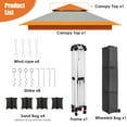 thumbnail image 6 of Pireart 13 x 13 ft Pop Up Canopy Tent Outdoor Event Camping Instant Shade with Wheeled Bag, 4 Sand Bags, Hight Adjustable, Orange, 6 of 9