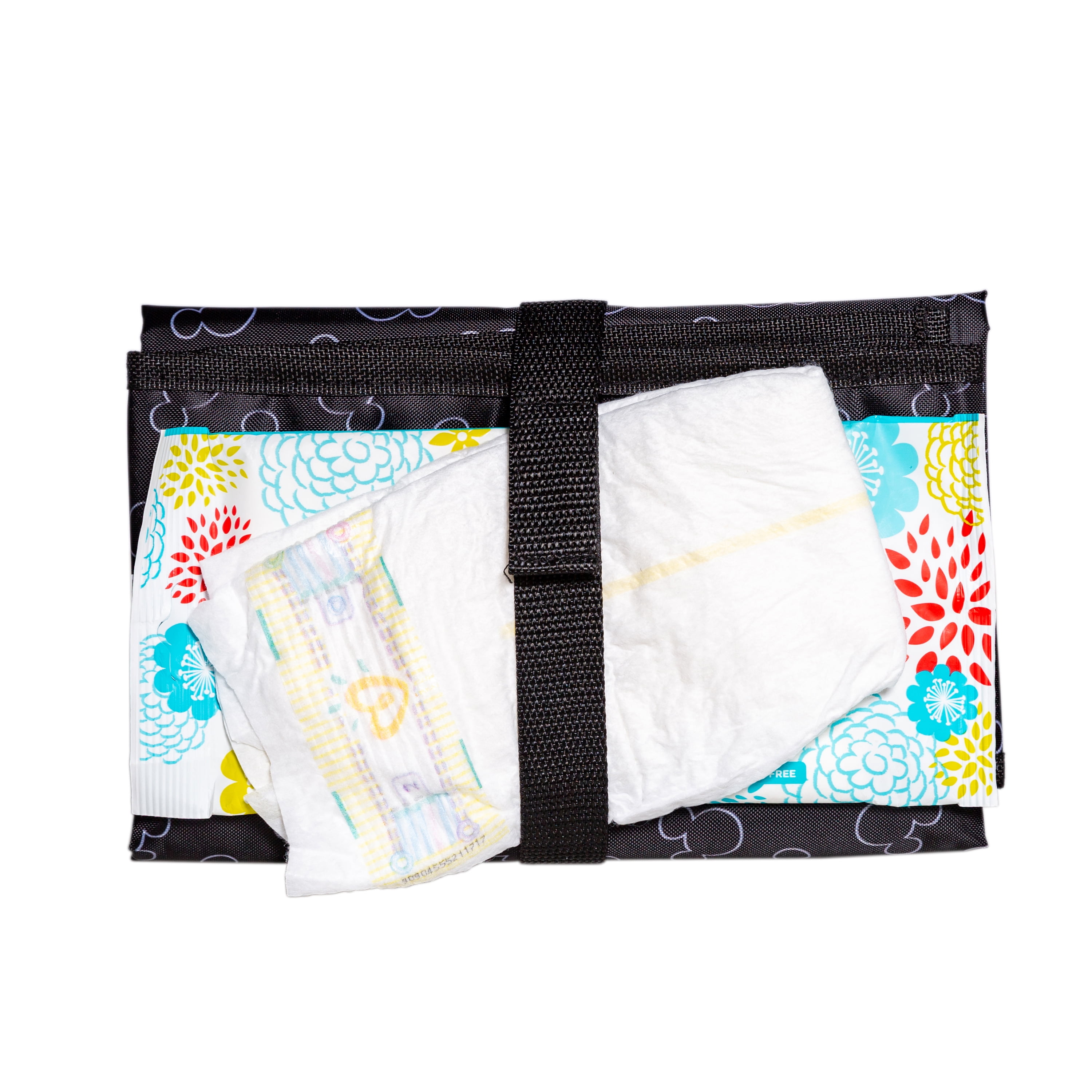 Disney Baby J.L. Childress Full Body Portable Changing Pad for Babies - Diaper Changing Mat for Travel, Fully Padded, Extra Large - Mickey Mouse Black
