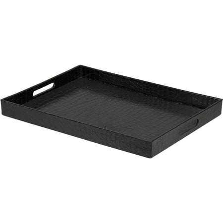 

Attractive & With Handles Serving Tray 18 X 13 X 2 (Black)