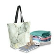 thumbnail image 2 of FORMRS Womens Canvas Tote Bag with Zipper Inner Pocket Shoulder Handbag, Gray Marble Pattern, 2 of 7