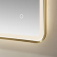 thumbnail image 5 of Vinnova Piceno 36" Rectangle LED Wall Mount Bathroom Vanity Mirror in Gold Frame, 5 of 10