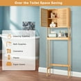 SamyoHome Bamboo Over The Toilet Storage Bathroom Space Saver, Over The Toilet Rack