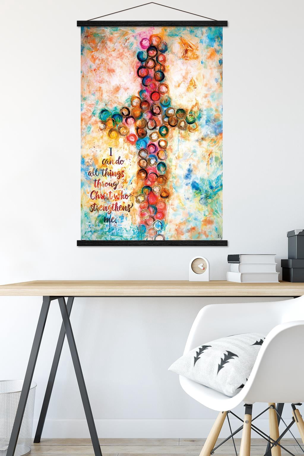 Ivan Guaderrama - Steadfast-Versiculo Wall Poster with Magnetic Frame, 22.375" x 34"