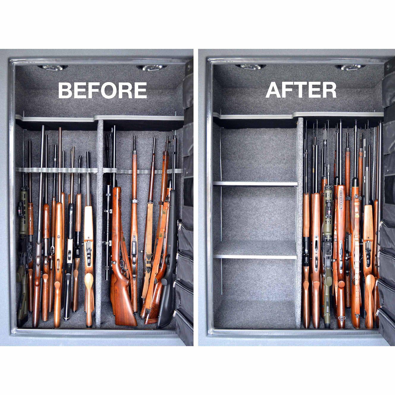 Gun Storage Solutions Rifle Rods Long Gun Mounting Kit, .22 Caliber And Larger, 19 in. x 30 in., Includes 20 Rifle Rods