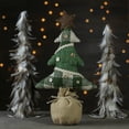 thumbnail image 2 of Northlight Country Buffalo Plaid Christmas Tree with Burlap Base - 17.5" - Tan and Green, 2 of 5