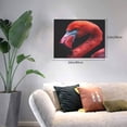 thumbnail image 2 of Balery Closeup Red Flamingo Portrait Pattern Canvas Decorative Picture – 30x40in Premium Wall Art, Modern Canvas Print for Home Decor（Horizontal）, 2 of 6