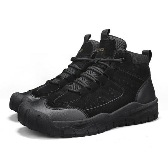 SKIUHS Men's High-Top Hiking Boots, Lightweight Easy-to-Clean Slip-Resistant Outdoor Ankle Support Trekking Shoes