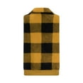 thumbnail image 4 of Womens Fleece Sherpa Vest Winter Sleeveless Fuzzy Fluffy Checkered Plaid Vest Zip Up Jacket Yellow S, 4 of 5
