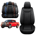 thumbnail image 5 of HHENGYISOUL Car Seat Covers 5 Seats for 2009-2021 Ford F150 Truck Waterproof PU Leather Front+Rear Full Set Cushion, Red, 5 of 5