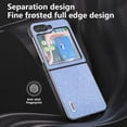 thumbnail image 5 of Decase For Samsung Galaxy Z Flip 5 Phone Fashionable Glitter Case,Luxury Durable Sparkly Bling Diamond Hard Back Cover Shockproof PU Frame Case Shell Anti-Slip Impact Protective Phone Cover,Blue, 5 of 5