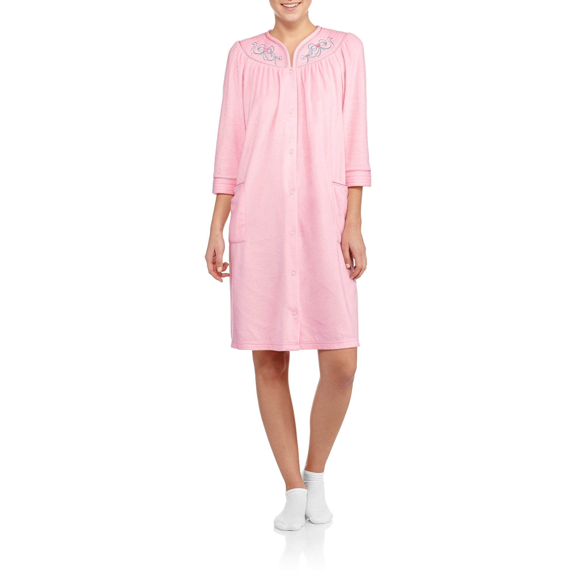 White Stag Microfleece Solid Breakfast Gown - Walmart.com