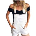 thumbnail image 2 of Fesfesfes Jeans for Women Cute Casual Sports Double Shoulder Pocket Easy Jeans Rompers, 2 of 8