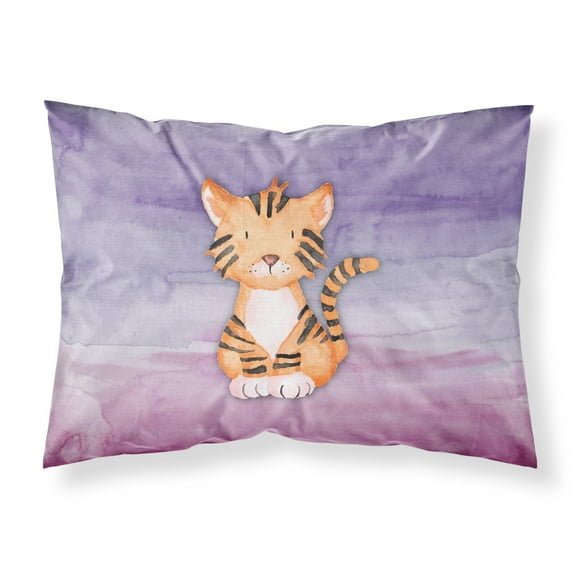 Tiger Cub Watercolor Fabric Standard Pillowcase
