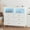 White, variant on TROPOW Dresser for Bedroom with LED Lights and Power Outlet, Baby Changing Table Dresser with 6 Drawers, 2 Open Storage Shelves, Baby Dresser with Changing Table Top,White