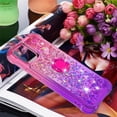thumbnail image 4 of Glitter Case for Apple iPhone 15 Pro Max for Women Girls, Bling Sparkle Colorful Gradient Quicksand Waterfall Soft TPU Liquid Cover Case with Ring Stand for iPhone 15 Pro Max JB-Pink Purple, 4 of 14