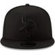 thumbnail image 2 of New Era NFL 9FIFTY Gorra snapback ajustable negra sobre negra Talla única (Minnesota Vikings), 2 of 5