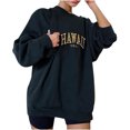 thumbnail image 1 of Tops de manga larga con cuello redondo para mujer, sudadera con estampado de letras para otoño e invierno, Tops Pompotops gfhjh9679, 1 of 6