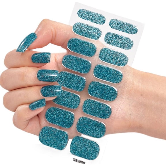 Semi Cured Gel Nail Strips Gel Nail Stickers Full Polish Nails Wraps Gloss Nails Polish Strips for Women