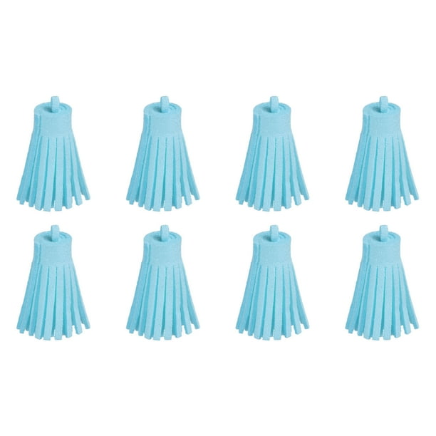 Llavero borla de cuero Unique Bargains 1.18' Cielo Azul 8uds