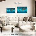 thumbnail image 3 of Elephant Stock Ocean World Map Wall Art - Horizontal Canvas Wall Art - Dining Room Wall Decor - Map Canvas - Teal And Gray Decor - 30" x 20", 3 of 4