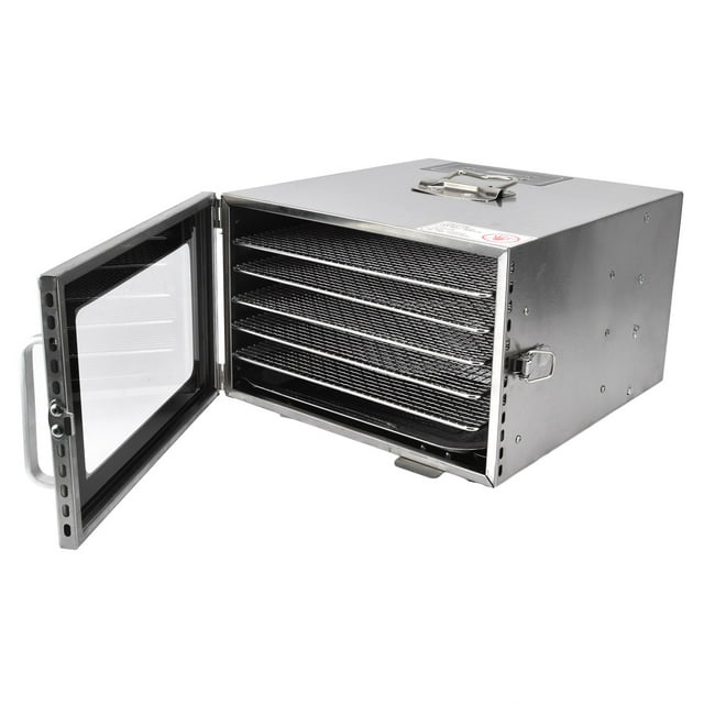 Máquina Deshidratadora de Alimentos Secador de Frutas Y Verduras Con 6 Bandejas de Acero Inoxidable Temperatura Ajustable Secador de Alimentos Eléctrico Para Cecina Hierbas ANGGREK Otros