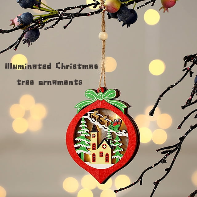 XWSHYW Decoraciones Navideñas Adorno Navideño de Madera para Eventos Anuales de 2020 Añade Color a Su Navidad