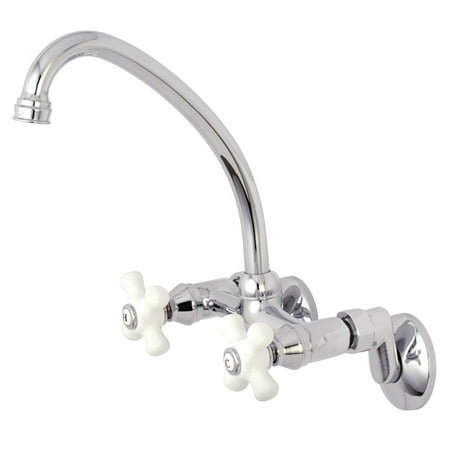 Elements of Design Single Handle Centerset Kitchen Faucet with Deck Sprayer