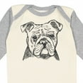 thumbnail image 4 of Inktastic English Bulldog Sketch Portrait Boys or Girls Long Sleeve Baby Bodysuit, 4 of 5