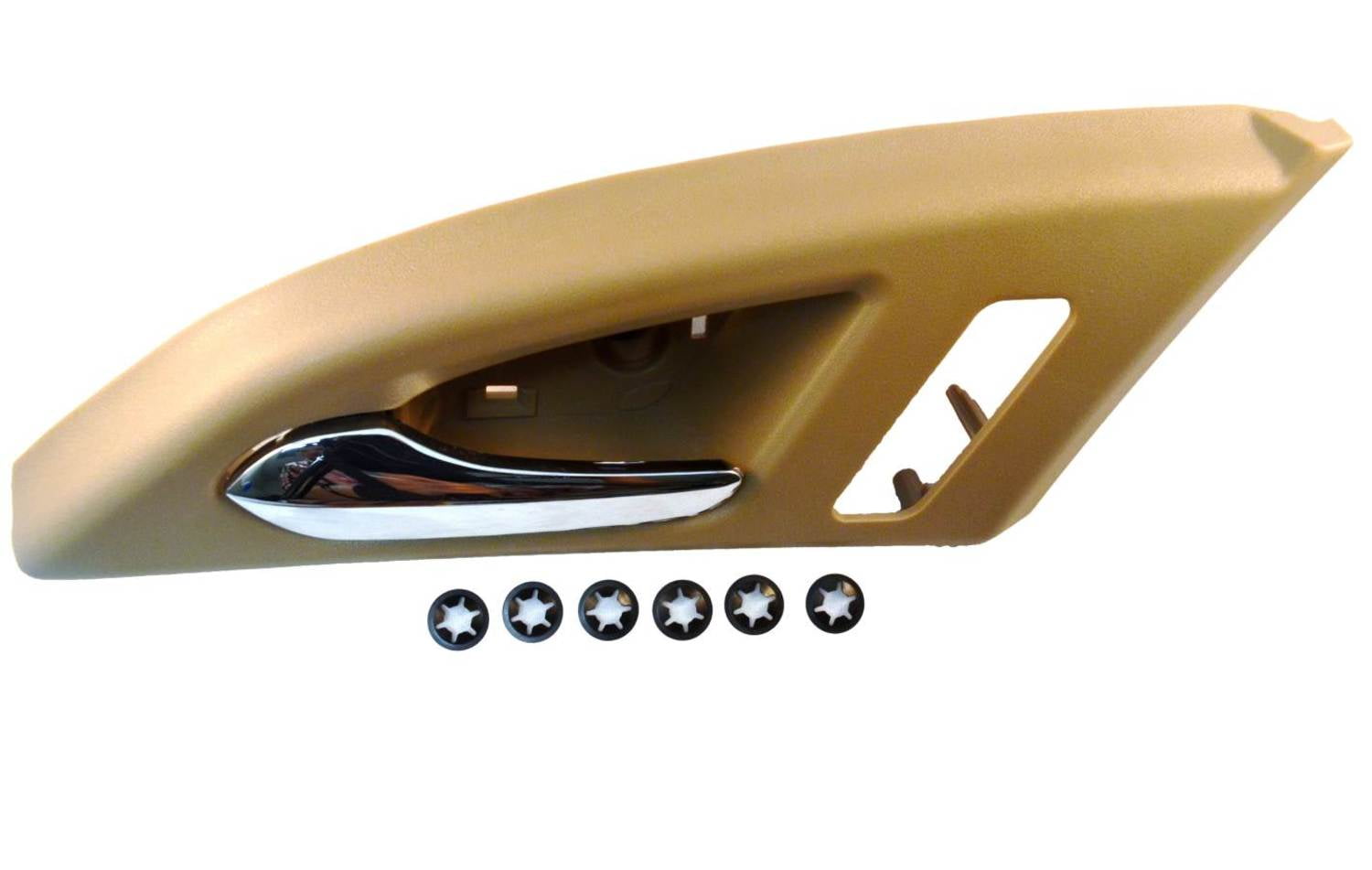 Driver Side Front PT Auto Warehouse GM-2319MGFL2 Inside Interior Inner Door Handle with Memory Hole Gray Housing with Chrome Lever