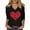 Black-J, variant on Valentines Shirts for Women Plus Size Cute 3/4 Sleeve Funny Graphic Tee Shirt Heart Shaped Fashion Casual Clothes Tops