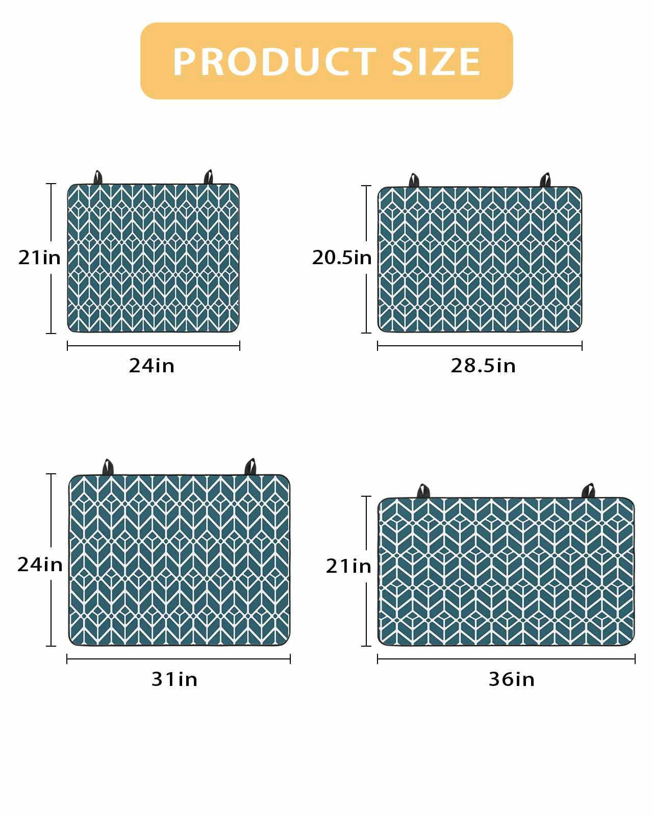 Large Induction Cooktop Protector Mat Geometric Stove Top Covers for Electric Stove, Modern Abstract Lines Texture Teal Decorative Stove Burner Cover Mats, Glass Top Stove Cover