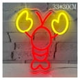 thumbnail image 2 of Letrero De Neón De Langosta Para Restaurante De Mariscos, Abierto Por La Noche, Mercado De Pescado, Decoración Comercial, Regulable Por USB, 33x30cm, 2 of 3