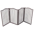 thumbnail image 4 of COSMOS Freestanding Folding Pet Gate for Doorways and Stairs, Solid Wood Dog Barrier in Dark Brown, No Installation Required, 4 of 9