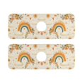 thumbnail image 7 of Yayeee Faucet Mat for Kitchen Sink 14.7" Diatomite Long Splash Guard Pad, Retro Rainbow, 2 Pack, 7 of 7