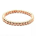thumbnail image 2 of 18KGold/Rose Gold/Silver/Black Beads 4mm Bangle Men's Women's Bracelet 17-18cm, 2 of 6