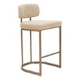 thumbnail image 2 of Velar Counter Stool Beige Counter Stool, Modern Style, Plush and durable faux leather fabric, Plywood, Indoor Bar, 2 of 8