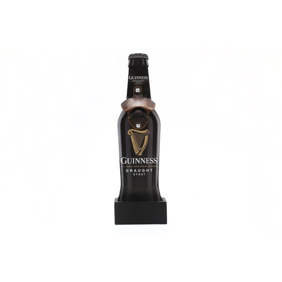 Guinness Bottle Opener with Cap Collector Catcher, Wooden Wall Mounted Bottle Opener,Ideal Gift for Men and Beer Lovers