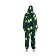 thumbnail image 4 of Unisex Adult Onesie Pajamas Cute Thickened Couples Fuzzy Long Sleeve Zip up Sleepwear Jumpsuit Matching Pjs Loungewear Army Green M, 4 of 4